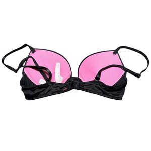 Victoria's Secret PINK Wear Everywhere Super Plush Push Up Bra 32A Black Pink